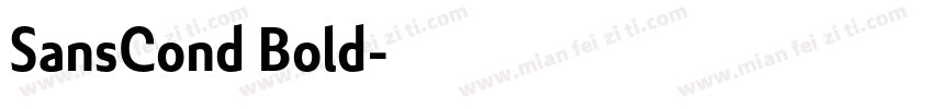 SansCond Bold字体转换